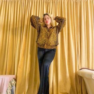 Leopard silk lightweight Jacket